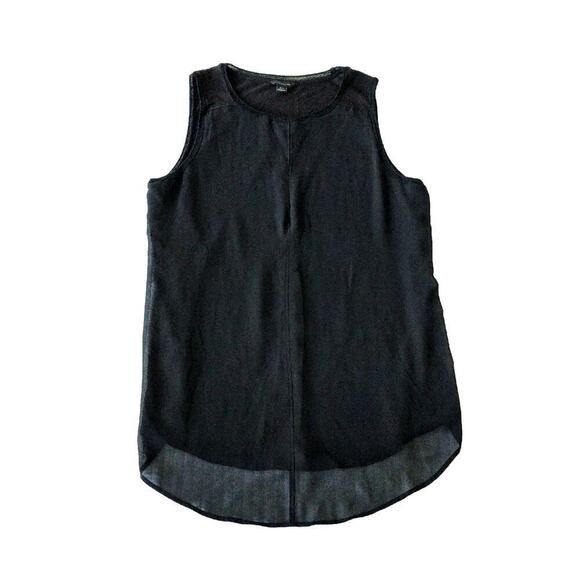 Ann Taylor XS Black Tank Flowy Sheer Layers - Picture 1 of 5